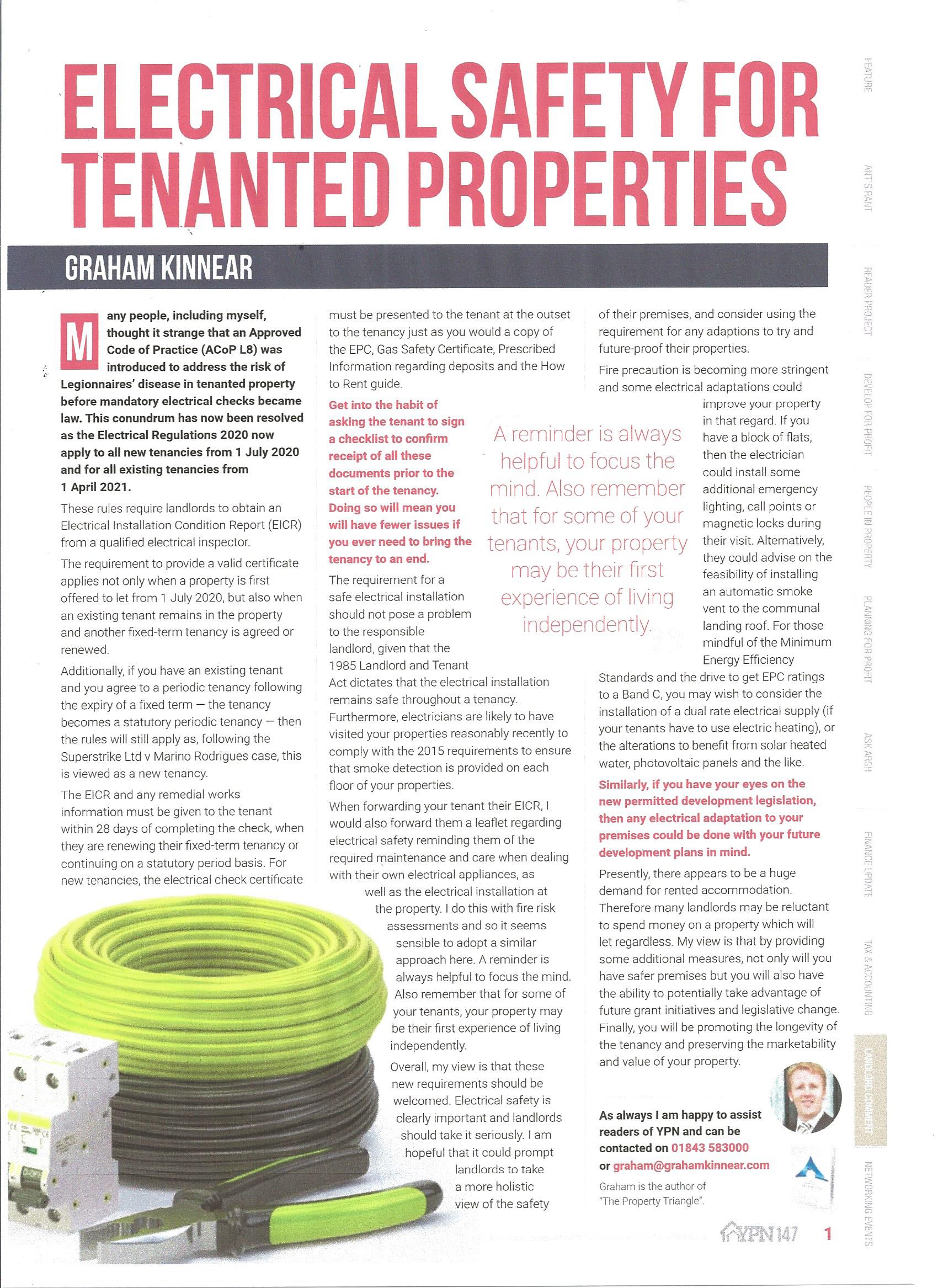 Electrical Safety For Tenanted Properties Tenant Eviction UK